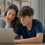 Genitore e adolescente controllano insieme le impostazioni di sicurezza di Discord